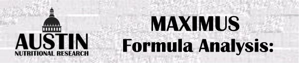 Formula Maximus Nutritional Supplement Vitamin Packet Special Analysis